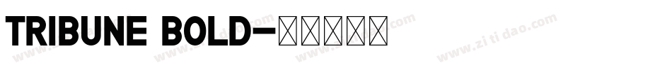 Tribune Bold字体转换